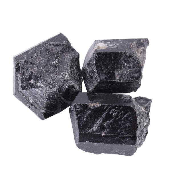 Naturlig svart turmalin grov bergkristall - läkande sten