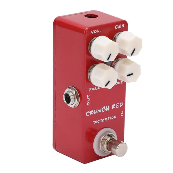 Distortion Effekt Metal Skal Rød True Bypass Fodkontakt til Elektrisk Guitar Bas