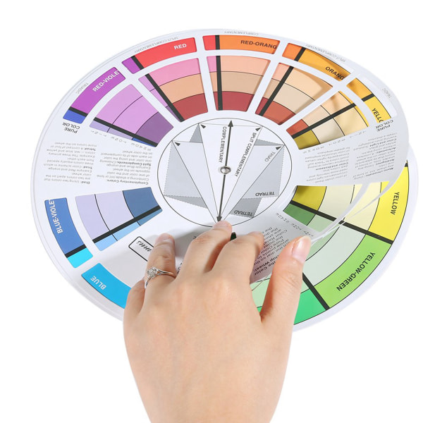 Tattoo Nail Pigment Color Wheel Card - Profesjonell blandingsguide
