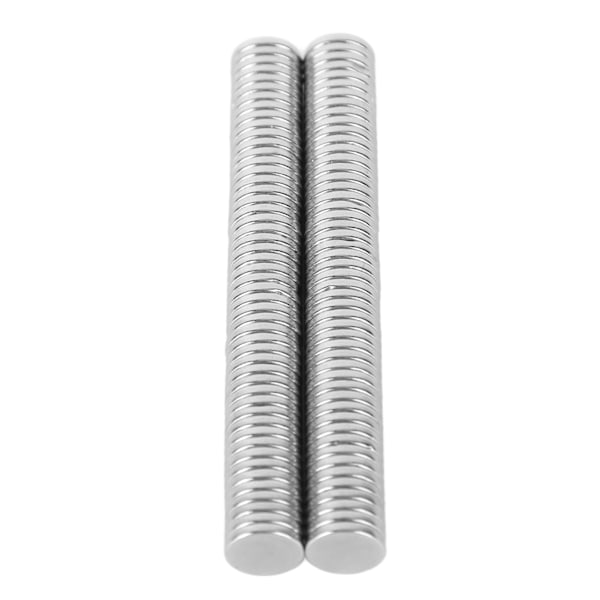 100 st runda neodymmagneter 10x2mm Rostskydd Hög styrka Cirkulära magneter