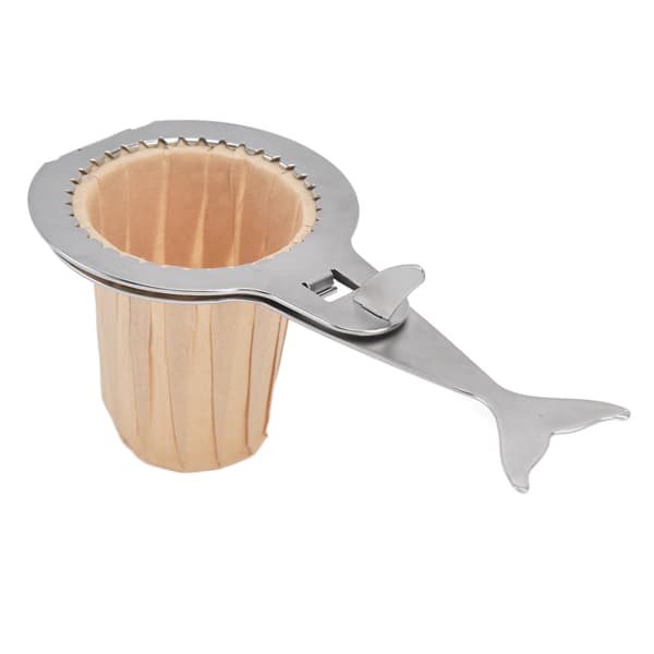40 STK kaffefilter med holder i rustfrit stål Bærbar engangsfilterpapirkop til husholdning