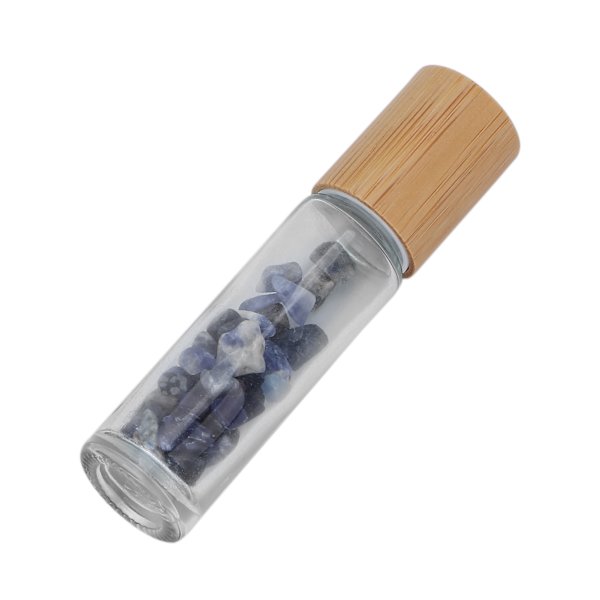 Eteriska oljeflaskor med naturstenar 10 ml parfymprov Roller Balls Eterisk oljeflaska