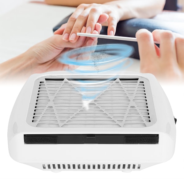 80W nagel dammsamlare nagel dammsugfläkt nagel dammsugare med filter 100-240VUS-kontakt
