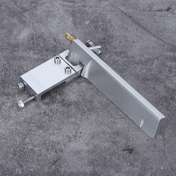 Modellfartyg Aluminiumlegering Sugvattenroder RC Båt Semi-nedsänkt Båt 95mm Silver