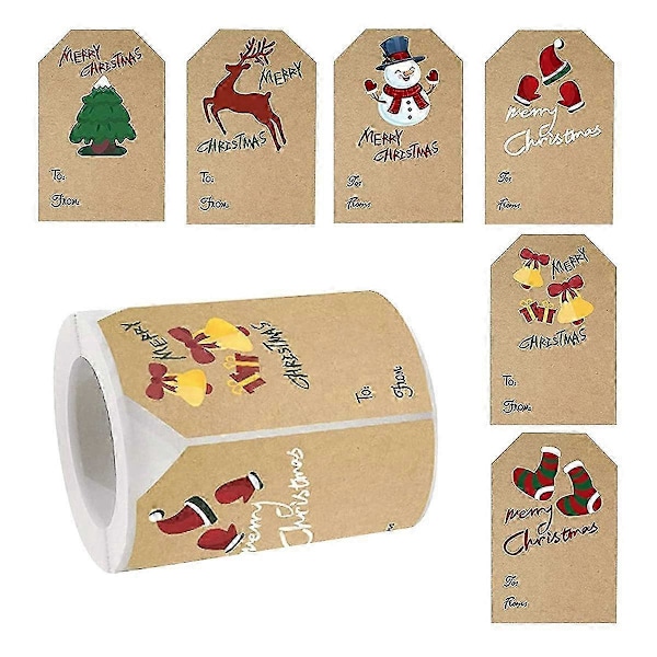 Julemerkelapper, Julegavemerkelapper, 250 stk/ Julegavemerkelapper Juleklistremerker