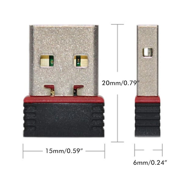 Mini USB WiFi trådlös nätverksadapter USB WiFi Dongle bärbar Wifi signalmottagare