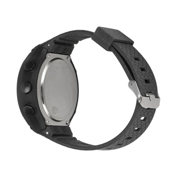 Watch Vedenpitävä LCD-taustavalon näyttö Digitaalinen watch miehille juokseville pyöräilyyn päivittäin musta kellotaulu musta hihna