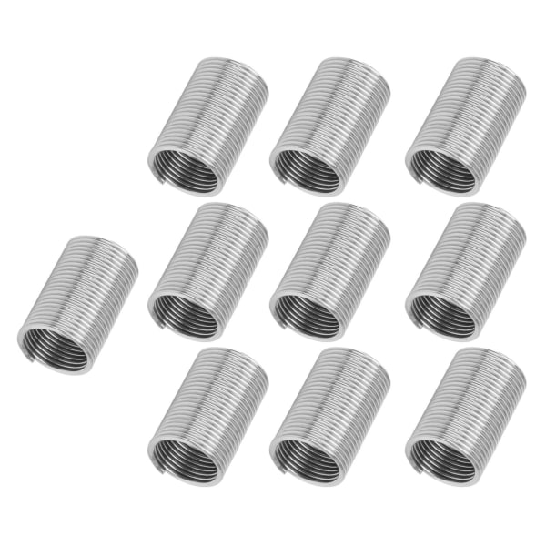 10 stk. gevindindsats i rustfrit stål, gevindbøsning, gevindreparationsbeslag M10x1x3D