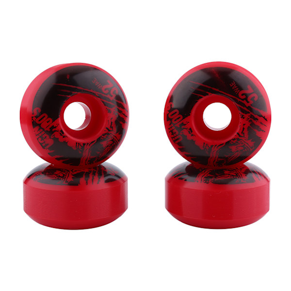 52mm x 30mm 4 stk./sæt Udendørs Klassisk Holdbar PU Cruiser Longboard Skateboard Hjul (rød)