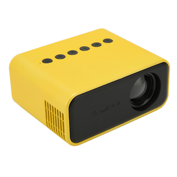 Miniprojektor 1080P HD LED Øyebeskyttelse Bærbar filmprojektor Barnegave til utendørscamping EU-plugg