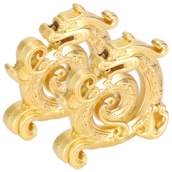 2 st rökelsehållare för pinnar Sandelträ brännare legering Meditation Yoga drakformade prydnader (guld)