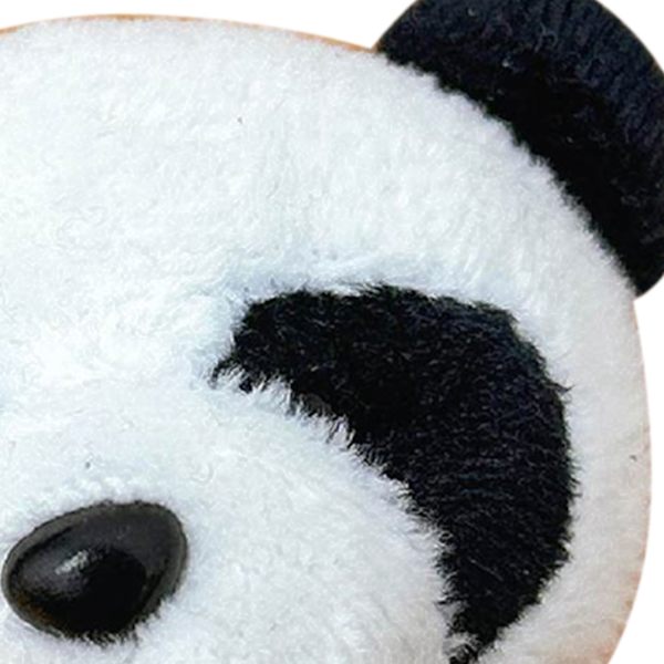 Cartoon Panda Brosch Pin Mjuk Push Panda Huvud Krage Pin Smycken för Rock Tröja Svart Vit