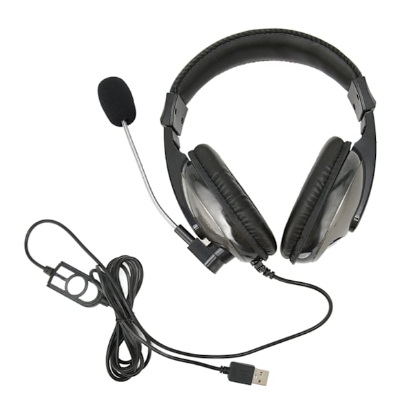 USB Gaming Headset Wire Control Justerbar volym Gaming Headset med mikrofon för PC Laptop för PS4