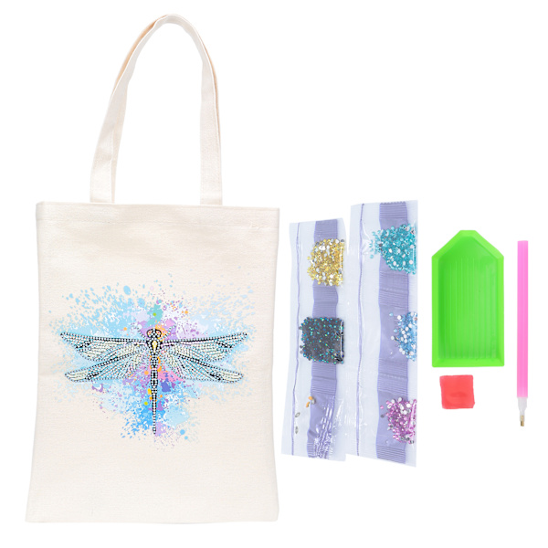 DIY Diamantmaleri Handlepose Rhinestones Maleri Tote Bag med Håndtak VerktøysettBB026