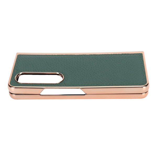 Vikbart phone case för Samsung Galaxy Z Fold 4 Nano Elektropläterat Läder Stjärnmönster Anti-skrapa Telefon Case Grön