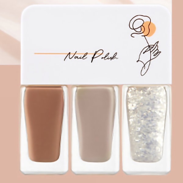 3-pack nagellackset på vattenbasis för kvinnor, lätt att ta bort, snabbtorkande nagellack för dejting, halloweenfest T05