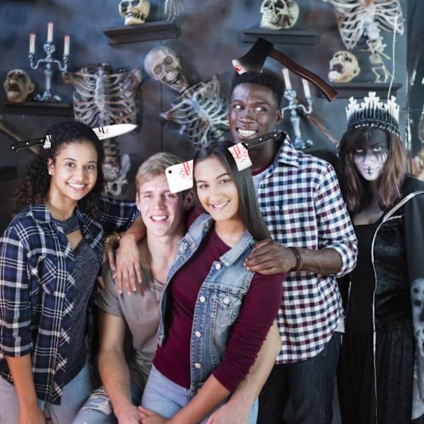 Halloween Horror Pannebånd Skremmende Bloody Axe Rekvisitter Hårbånd Bruk for hodet Halloween Cosplay Zombie Rekvisitter