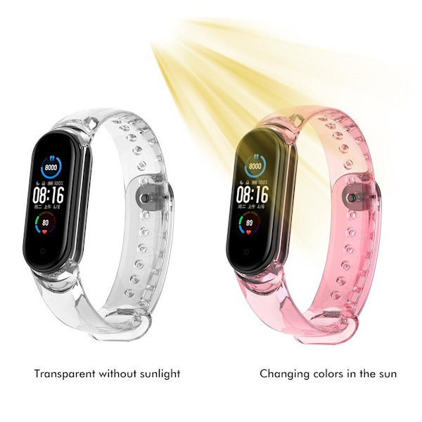 Reservedeler kompatible med Xiaomi Band 7 Myke TPU-armbånd Justerbar håndleddsstropp for kvinner og menn