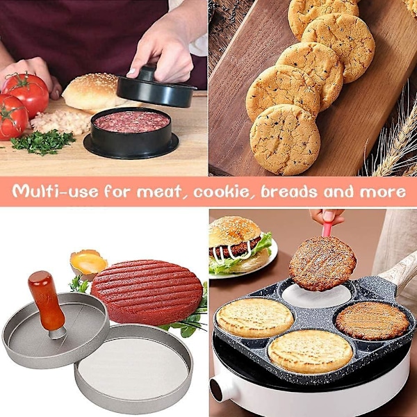 Perfekta hamburgerpapper i pergament - Non-stick, runda pergamentpapper för perfekta hamburgare, cheeseburgare, biffar - vaxpapper, bakpapper