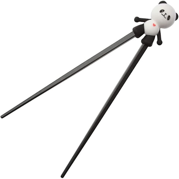 Snygga Panda-ätpinnar för barn - Söt Silikonträningsplint med Plastguide