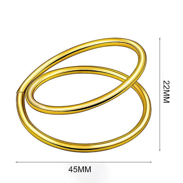 Metallspiral Servettringar - Set om 12, Enkla Legeringsservetthållare för Tygservetter, Perfekt för Bröllop och Middagsfester