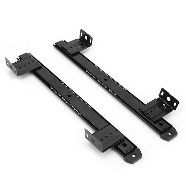 2 stk fortykket koldvalset stål computerbord tastatur glideskinnebeslag (sort)