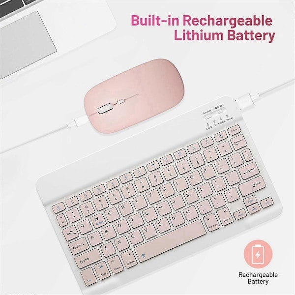 Bluetooth-tastatur med batteridrevet mus for Android C
