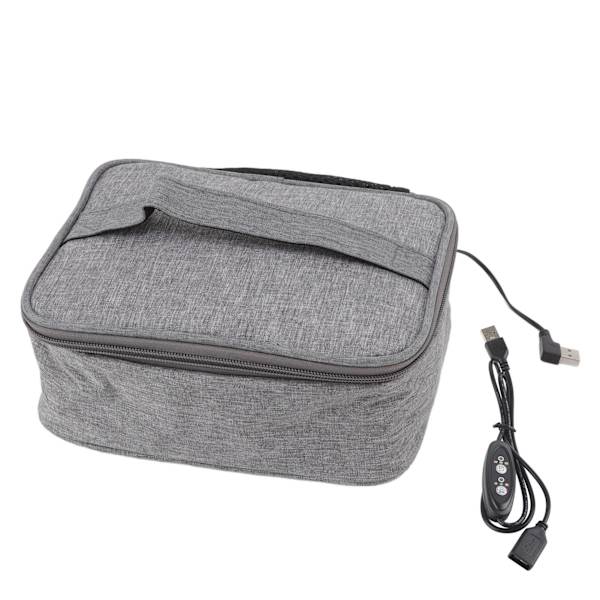 Bärbar ugn USB uppvärmning Lätt att rengöra Oxfordduk Material Uppvärmd Lunchbox för Office Travel Gym