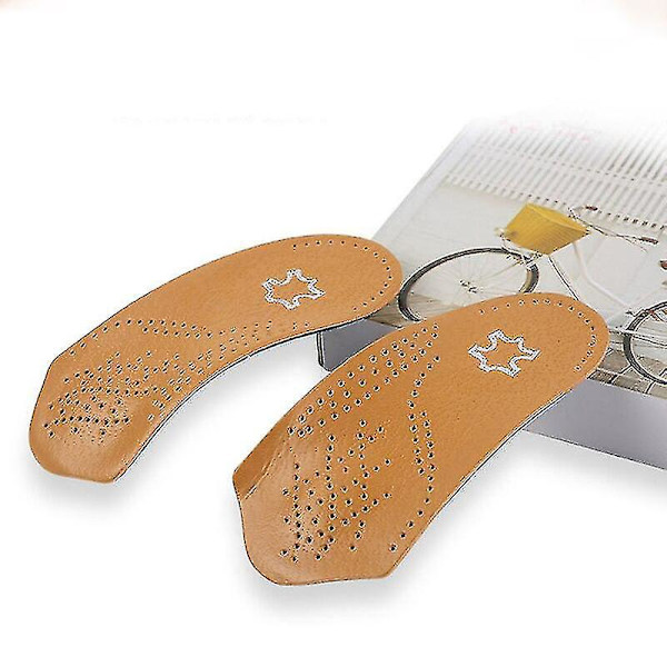 Ortopedinen nahkainen sisäpohja litteille jaloille - Kaaren tuki ja jalkaterän hoito unisex-kengille koko 39-40
