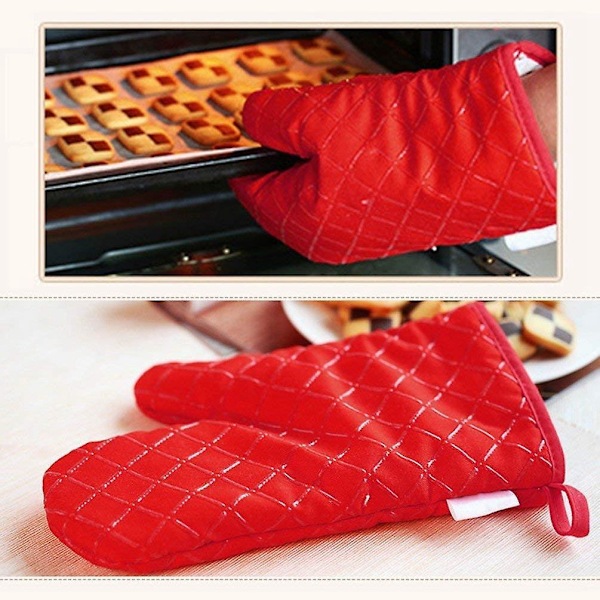 Premium sklisikre ovnhansker (1 par) opptil 200 °C - silikon ekstremt varmebestandige grillhansker BBQ-hansker - ovnhansker for matlaging, baking, grilling