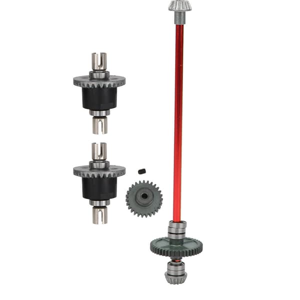 Central drivaksel motor gear differential mekanisme sæt til Wltoys 1/14 RC bil 144001rød