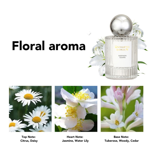 Kvinner Elegant Forfriskende Floral Parfyme Langvarig Lett Duft Parfyme for Holiday Party 50ml