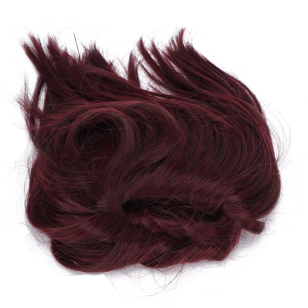 Smutsigt bullhårstycke för kvinnor Fashionabla updo hästsvans syntetiskt hårstycke för dejtingdansfest (Q17Wine#)