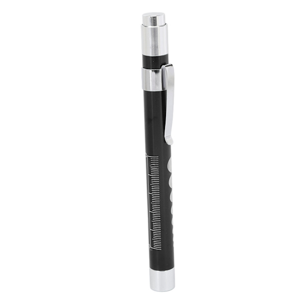 LED Penlight Hvid Belysning Konkavt Hoved Aluminiumslegering Medical Pen Light for Throat Sort