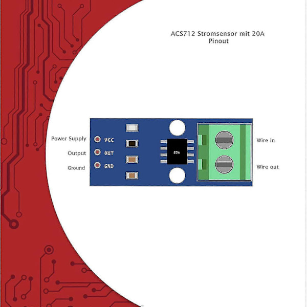5 st ACS712 20A Amp Strömsensor Räckviddsmodul Strömsensor Kompatibel Med För Bascom Zekai