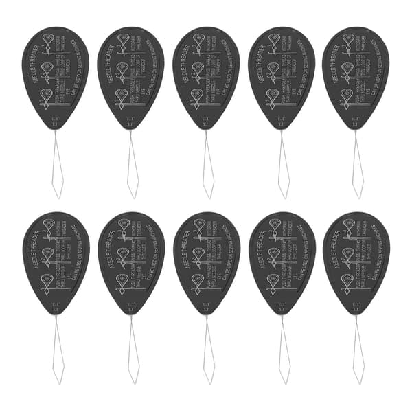 20 STK Nåletrådere DIY Plastmateriale Pålideligt Robust Bærbart Sort Broderinåletrådningsværktøj til Husholdning