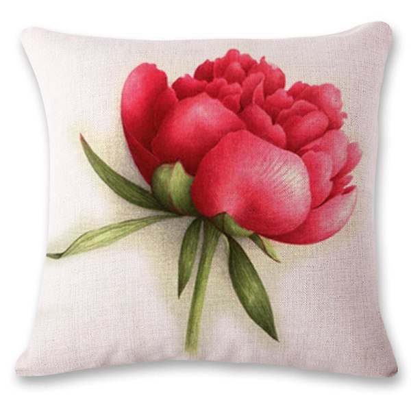 Sett med 9 Putetrekk med Blomstermønster 45x45cm Firkantet Dekorativt Putetrekk for Sofa Seng Stol Bil Stue Hjem Bar Kafé