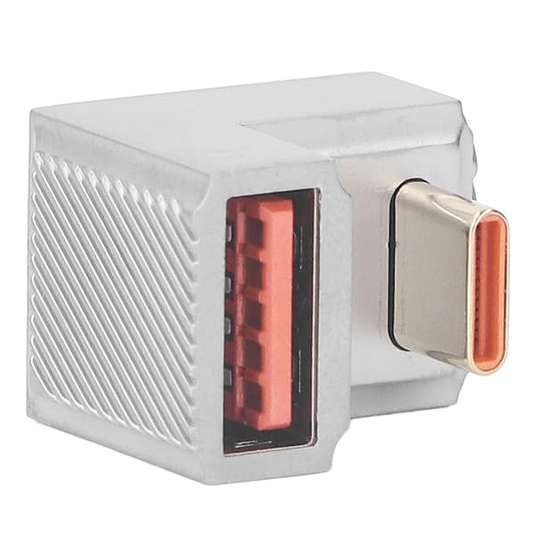 USB til Type C Adapter 20V 6A 120W 10Gbps Hurtig Opladning U-Formet USB Hun til Type C Han Konverter med Lys