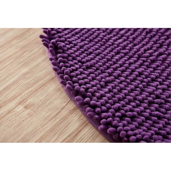 Halvsirkel Badematte, Myk Absorberende Chenille Fluffy Sklisikker Badematte Teppe