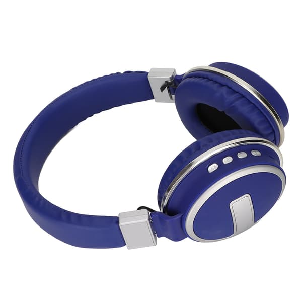 LX‑510BT Bluetooth-headset foldbart stik i behagelige læderørekopper musik-hovedtelefoner til pc-telefon blå