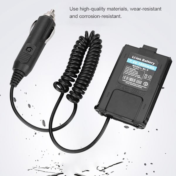 12V autolaturisovitin Baofeng UV 5R Radio Walkie talkie auton akun eliminaattorille