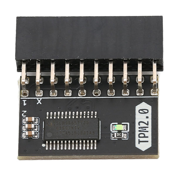 TPM 2.0 Krypteringssäkerhetsmodul 20pin Stark Kryptering TPM-processor Svart TPM-modul Systemkomponenter för LPC PC