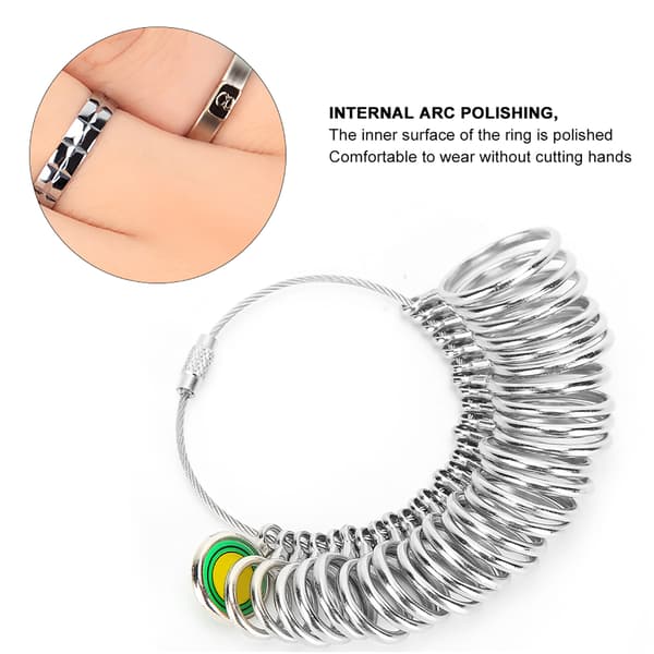 Metal Ring Sizer Fingerring Fingerstørrelsesmåler Smykkeværktøj Tilbehør US Størrelse