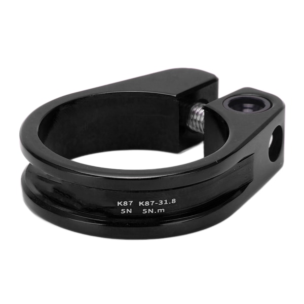 Cykelstolpklemme 31,8 mm aluminiumslegering CNC-skæring Ergonomisk huldesign CykelsadelpindklemmeSort