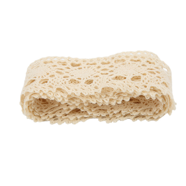 Pitsi Nauha Puuvilla Lanka 10 Jaardia Beige Koriste Tarvikkeet DIY Vaatteiden Koristeluun
