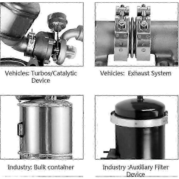 Bandklämma Fläns, 2.0 Tum V-Band Klämma Fläns Kit för Turbo Avgaser Downpipes Rostfritt Stål.