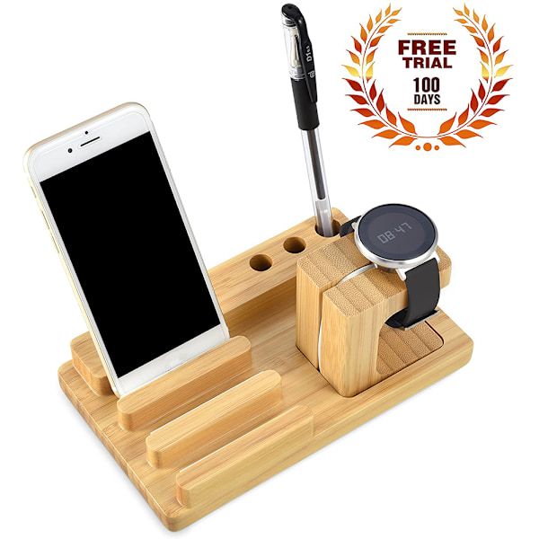 Bamboo phone charging station -05