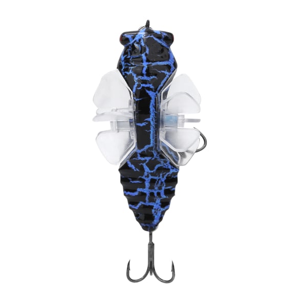 Hard Fish Lure Bionic Cicada Shape fiskebete med roterande snurrar Propeller Diskantkrok 7,5 cmY238-9