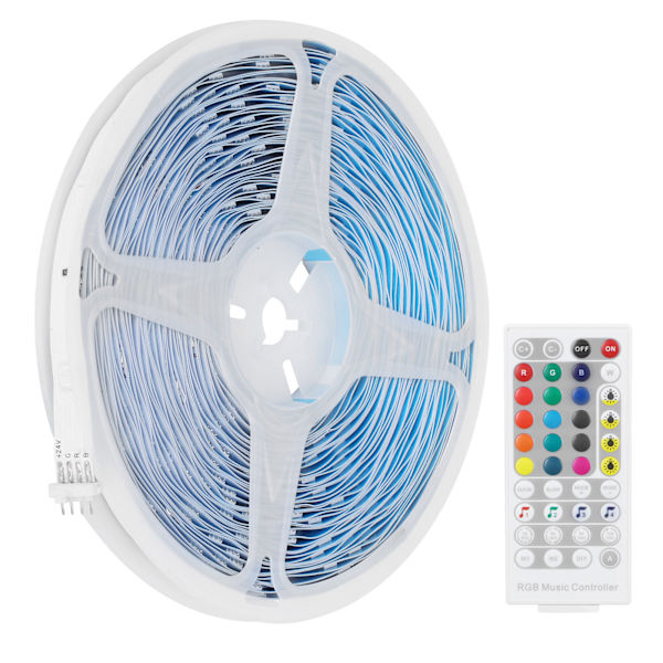 20m 5050 400LED lysstrimmel RGBW stemmestyring musiklampe med 40-tasters infrarød fjernbetjening EU 100‑240V