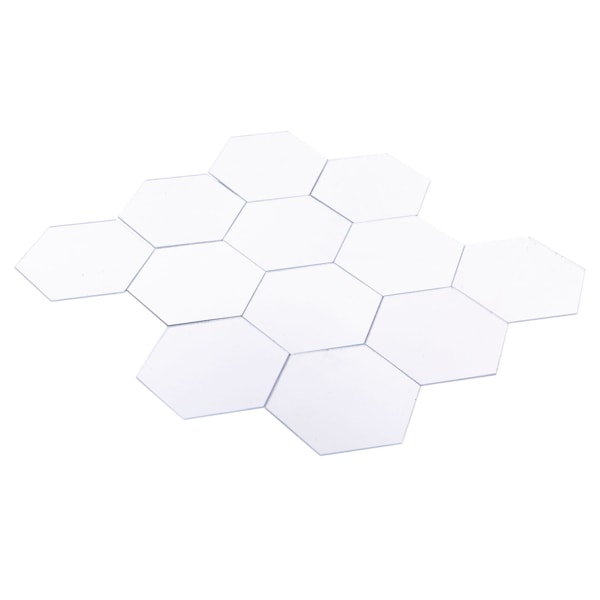 Modern 12 st 3D spegeleffekt Akryl väggdekal Avtagbar DIY Heminredning Art